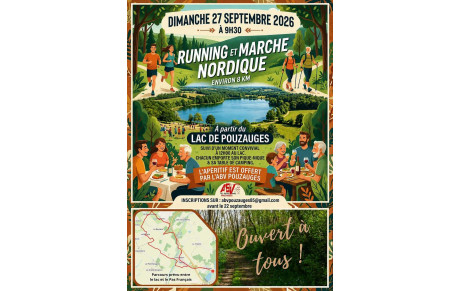 SORTIE RUNNING ET MARCHE NORDIQUE  27 SEPTEMBRE